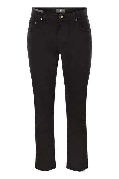 Pt Torino Rebel Carrot Fit Denim Trousers In Black