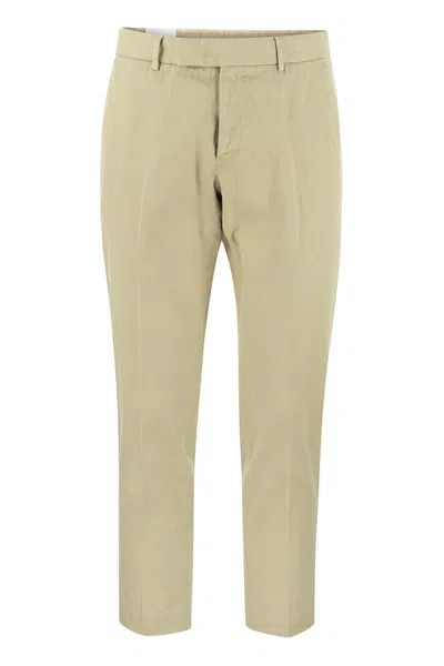 Pt Torino Rebel - Cotton And Linen Trousers In Beige