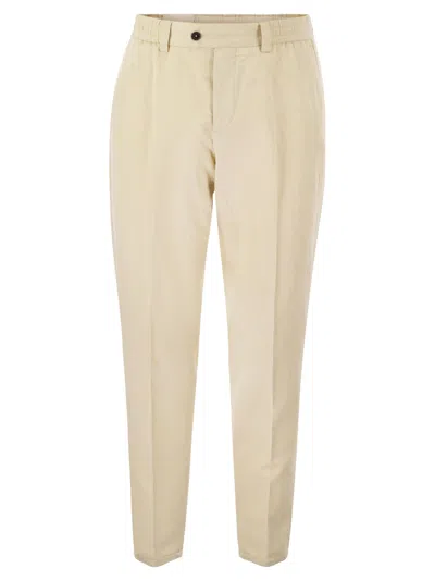 Pt Torino Elastic-waistband Trousers In Neutral