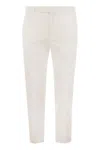 Pt Torino Rebel Stretch Cotton Trousers In White