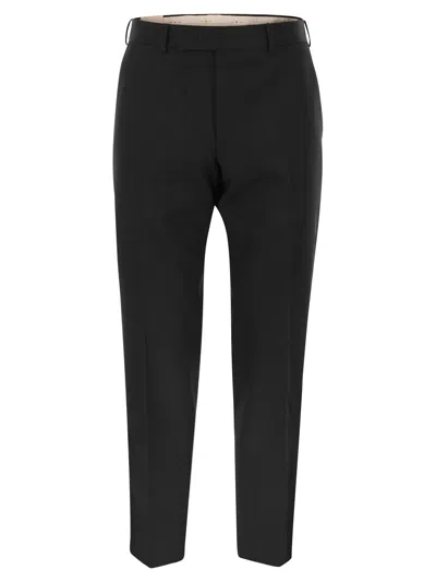 Pt Torino Virgin Wool Chino Pants In Black