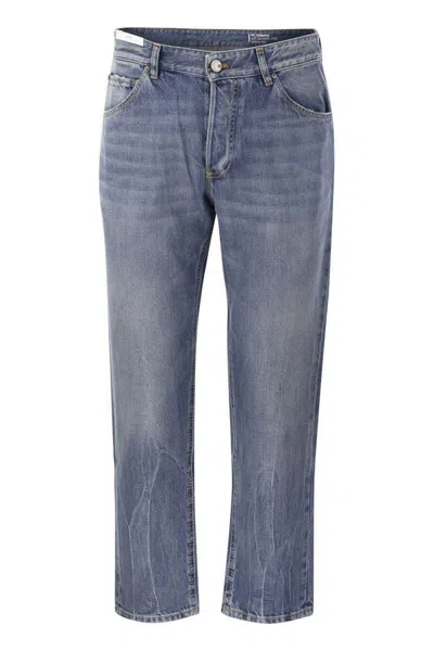 Pt Torino Mid-rise Straight-leg Jeans In Gray
