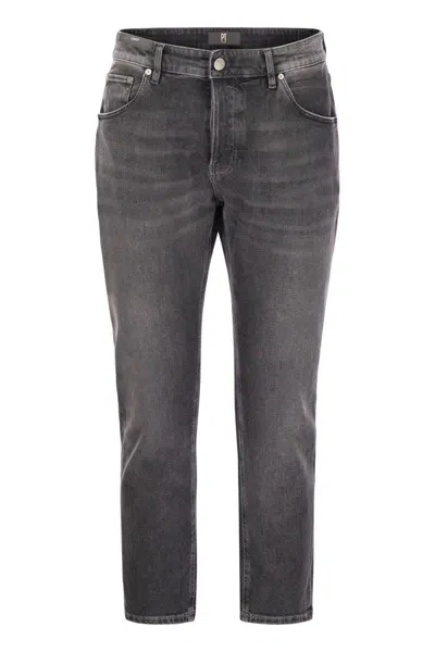 Pt Torino Stretch Denim Jeans Belt Loops In Black