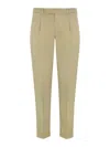 Pt Torino Rebel 1p Gabardine Trousers In Beige