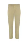 Pt Torino Rebel 1p Gabardine Trousers In Beige Freddo