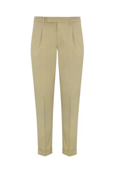 Pt Torino Rebel 1p Gabardine Trousers In Beige Freddo