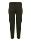 Pt Torino Rebel 1p Gabardine Trousers In Brown