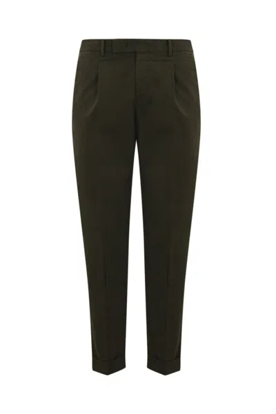 Pt Torino Rebel 1p Gabardine Trousers In Cacao