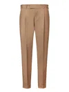 Pt Torino Dark Beige Regular Fit Trousers In Beige