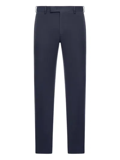 Pt Torino Rebel Cotton Trousers In Blue