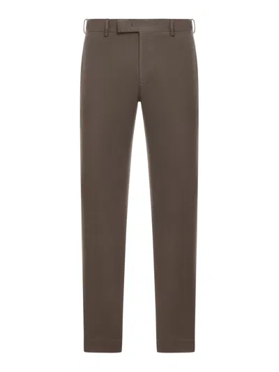 Pt Torino Rebel Cotton Trousers In Brown