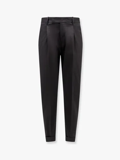 Pt Torino Melange Midnight Blue Cotton Blend Pant In Gray