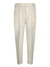 Pt Torino Cotton-linen Blend Trousers With Modern Tailoring In Beige