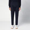 Pt Torino Rebel Navy Virgin Wool Trousers In Blue