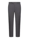 Pt Torino Wool Trousers With Concealead Closure In Anthracite