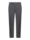 Pt Torino Wool Trousers With Concealead Closure In Gris Oscuro