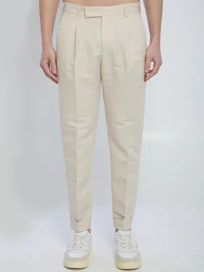 Pt Torino Rebel Pants In Linen And Cotton