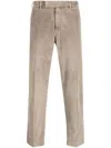 Pt Torino Rebel Stretch Velvet Trousers Clothing In Grey