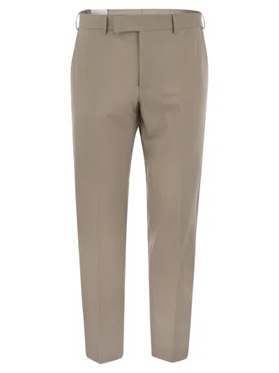Pt Torino Rebel Stretch Wool Pants In Beige