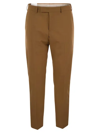 Pt Torino Rebel Stretch Wool Pants In Hazelnut