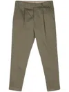 Pt Torino Mid-rise Tailored Trousers In Green