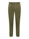 Pt Torino Rebel Trousers In Stretch Twill In Green