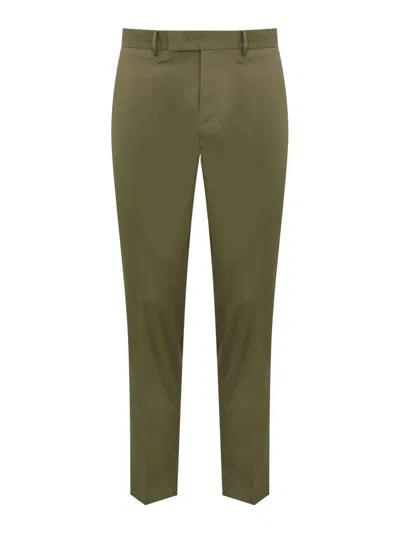 Pt Torino Rebel Trousers In Stretch Twill In Green