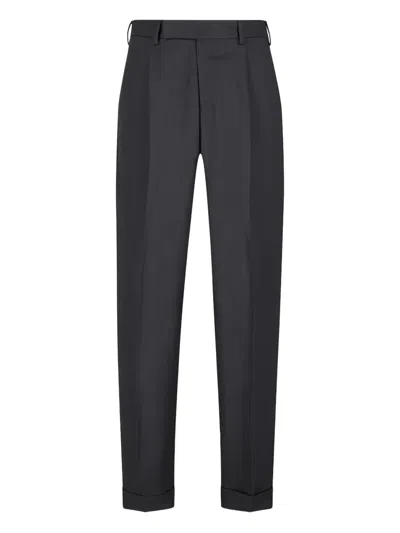 Pt Torino Rebel Twill Trousers In Gray