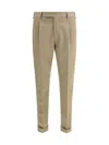 Pt Torino Rebel Virgin Wool Trousers In Neutral