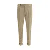 Pt Torino Rebel Virgin Wool Trousers In Nude