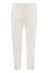 Pt Torino Rebel Stretch Cotton Trousers In White