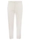 Pt Torino Rebel Stretch Cotton Trousers In White