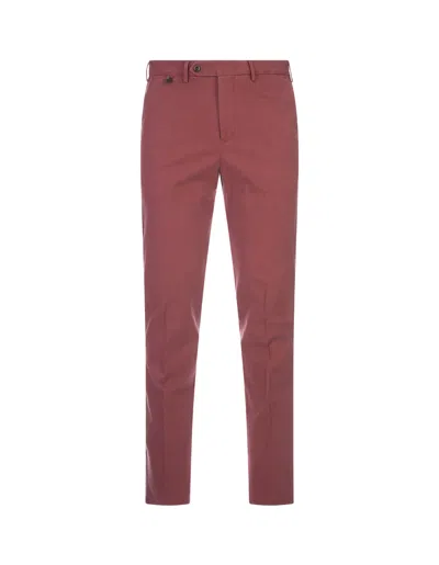 Pt Torino Red Stretch Fabric Master Fit Trousers