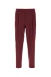 Pt Torino Turn-up Hem Tapered Trousers In Red