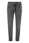Pt Torino Logo-patch Jeans In Gray