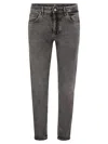 Pt Torino Logo-patch Jeans In Gray