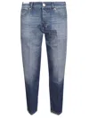 Pt Torino Denim Jeans With Belt Loops And Faded Effect In Denim
