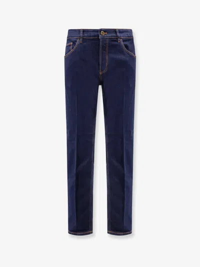 Pt Torino Reggae Stretch Cotton Jeans In Blue
