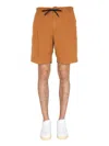 Pt Torino Regular Fit Bermuda In Orange