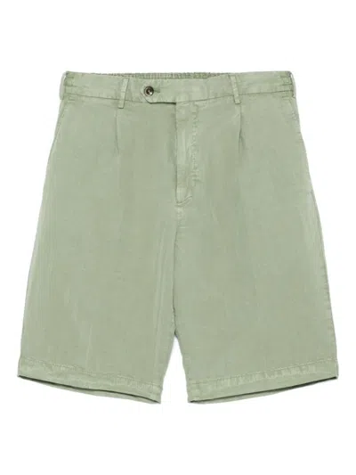 Pt Torino Relaxed-fit Green Bermuda Shorts With Classic Waistband