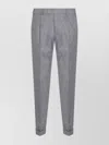 Pt Torino Relaxed Trousers With Cuffed Hem And Pockets In Gray