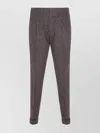 Pt Torino Relaxed Trousers With Pleated Front And Cuffs In Gray