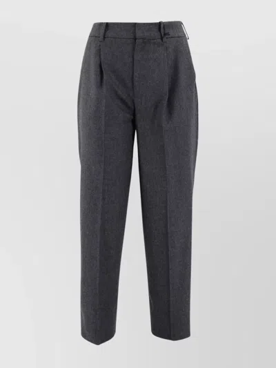 Pt Torino Relaxed Trousers With Pleats And Pockets In Gray