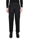 Pt Torino Tailored Blue Trousers With Subtle Crease In Black