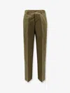 Pt Torino Reworked Michael Cotton And Linen Trousers In Brown
