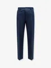 Pt Torino Reworked Michael Cotton And Linen Trousers In Blue