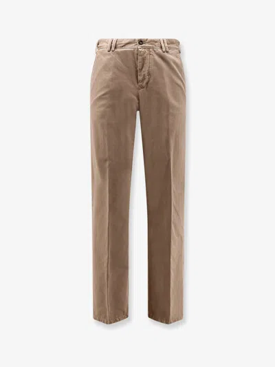 Pt Torino Reworked Michael Deluxe Cotton Trousers In Brown
