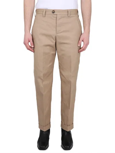 Pt Torino Reworked Slim Fit Pants For Men In Neutral