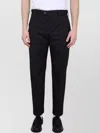 Pt Torino Navy Blue Cotton Trousers In Black