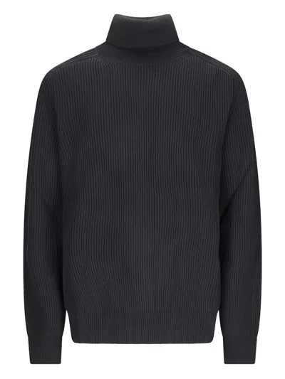 Pt Torino Ribbed-knit Jumper In Black